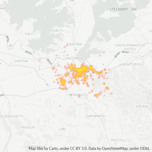 Mappa di calore per cap 56025