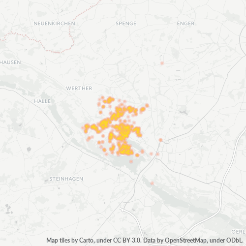 Heatmap für plz 33619