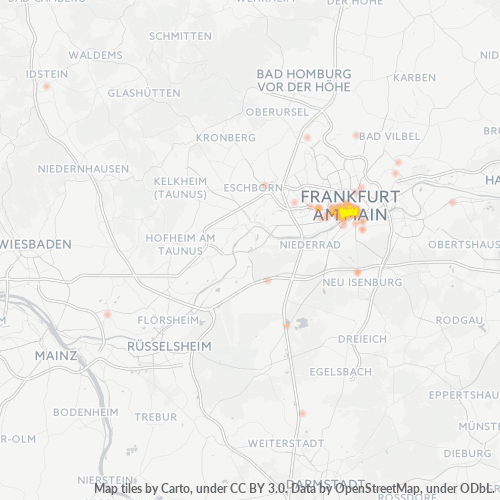 Heatmap für plz 60311