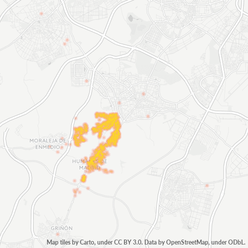 28970 Mapa de calor de densidad empresarial