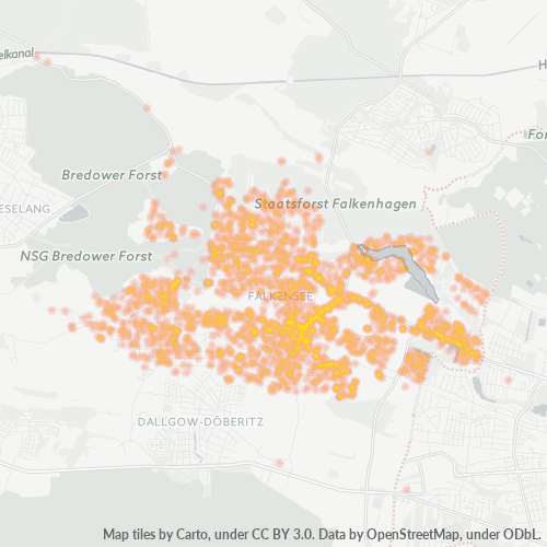 Heatmap für plz 14612