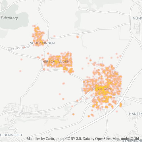 Heatmap für plz 71254