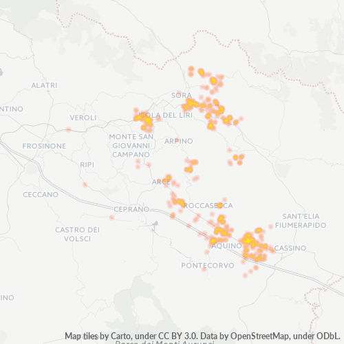 Mappa di calore per cap 03030