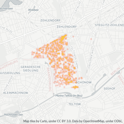 Heatmap für plz 14165