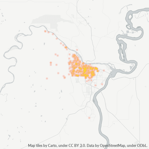 V2M Thermocarte de densité d'activité