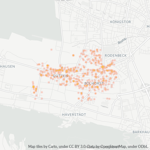 Heatmap für plz 32429
