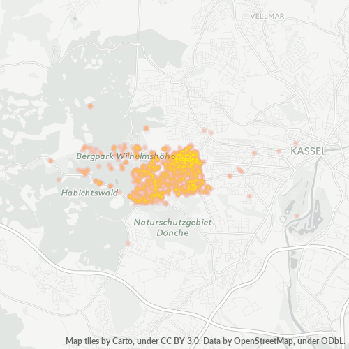 Heatmap für plz 34131