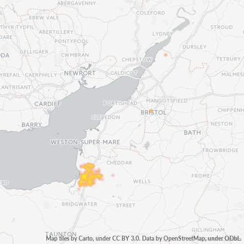 TA9 Business Density Heatmap