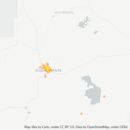 89800 Mapa de calor de densidad empresarial