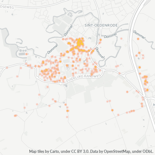Heatmap voor postcode 5492