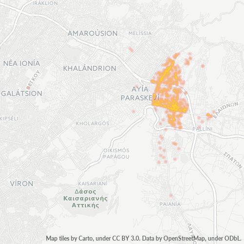 153 44 Χάρτης θερμότητας πυκνότητας επιχείρησης