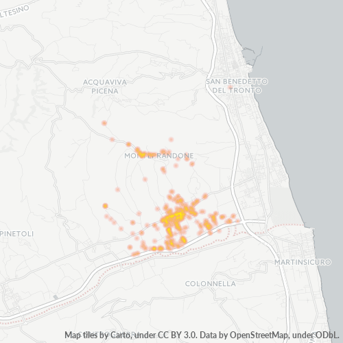 Mappa di calore per cap 63076