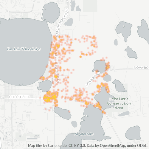 34771 Business Density Heatmap