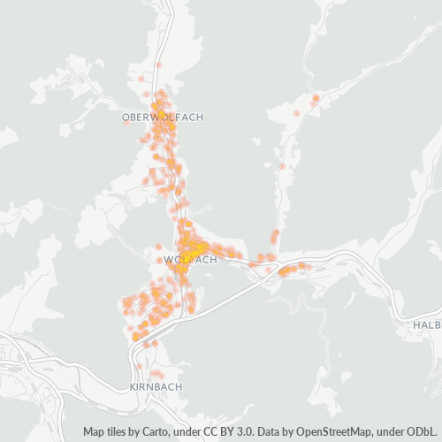 Heatmap für plz 77709