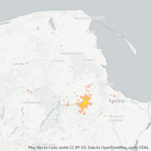 83-330 Mapa intensywności działalności gospodarczej