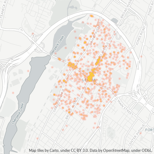 07605 Business Density Heatmap