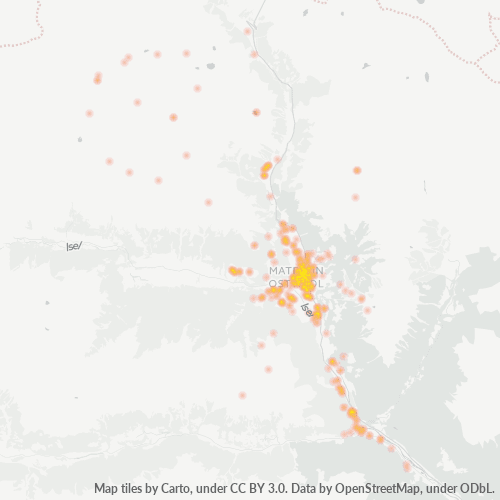 Heatmap für postleitzahl 9971