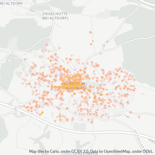 Heatmap für plz 90518
