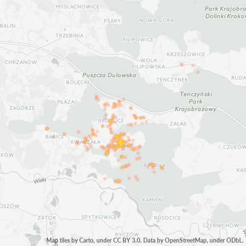32-566 Mapa intensywności działalności gospodarczej