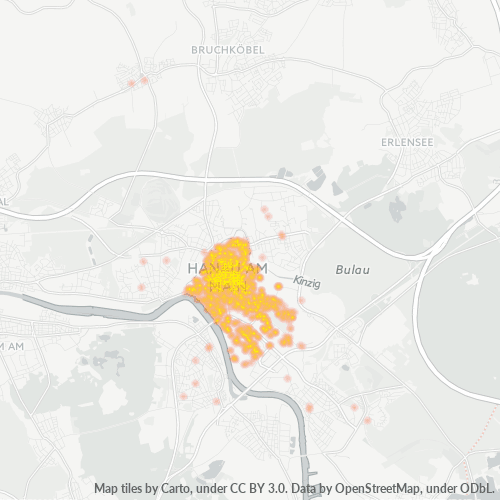 63450 Standortdichte-Heatmap