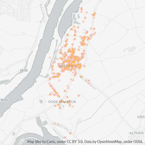 Heatmap voor postcode 6621