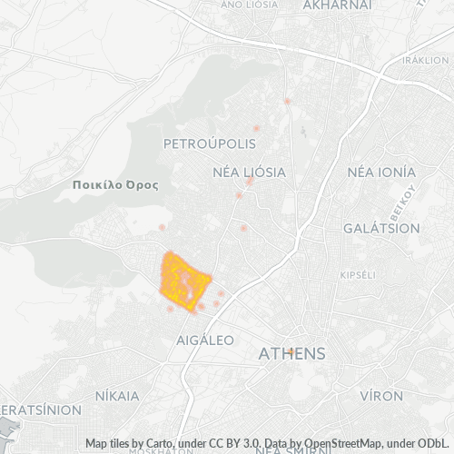 122 43 Χάρτης θερμότητας πυκνότητας επιχείρησης