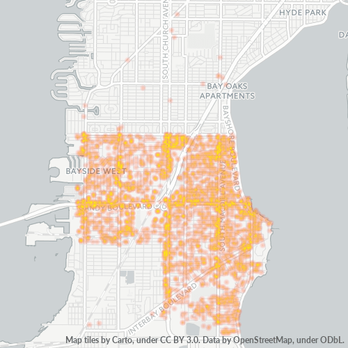 33611 Business Density Heatmap