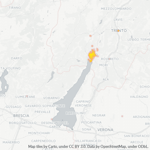 Mappa di calore per cap 38062