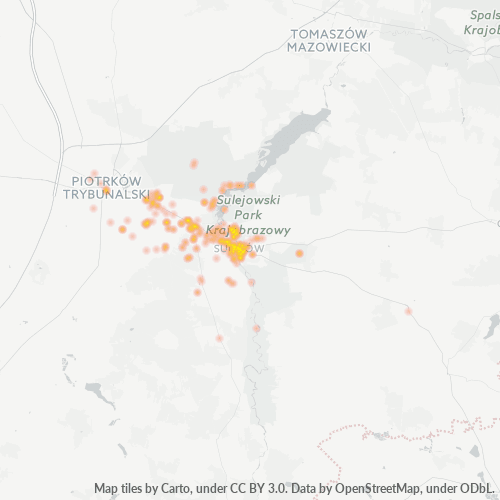 97-330 Mapa intensywności działalności gospodarczej