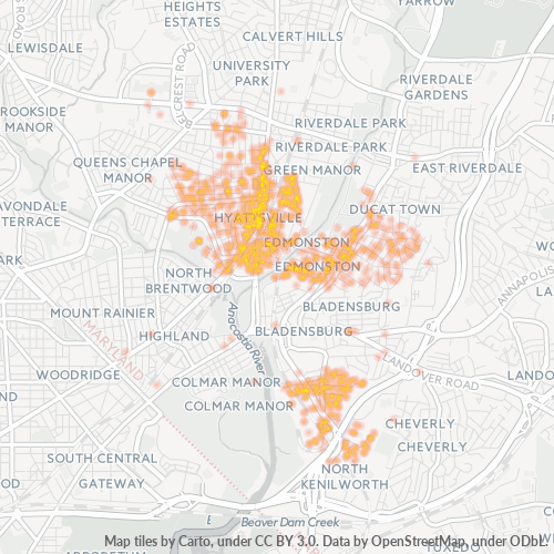 20781 Business Density Heatmap