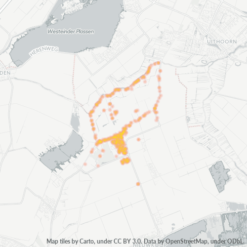 Heatmap voor postcode 2441