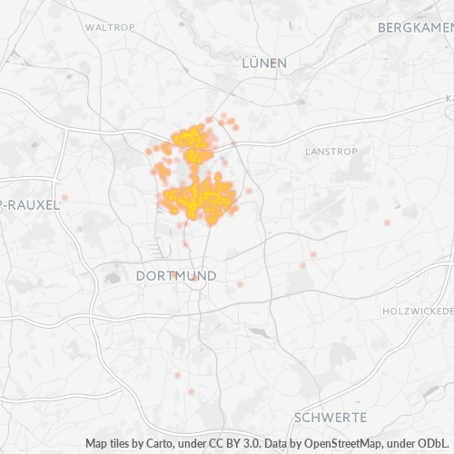 Heatmap für plz 44339