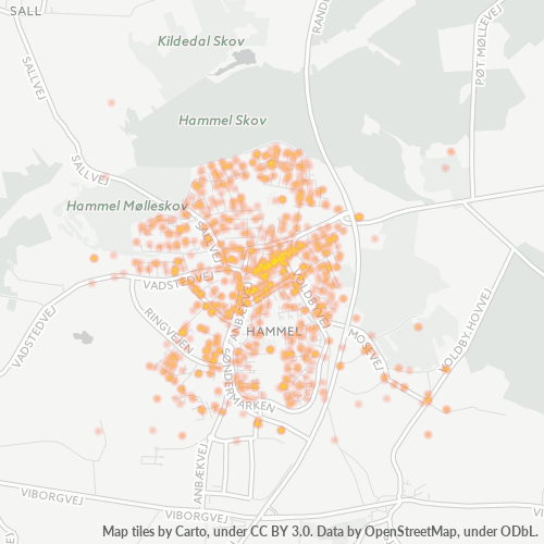 8450 Heatmap over forretningstæthed