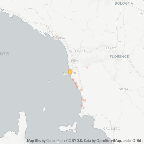 Mappa di calore per cap 57123