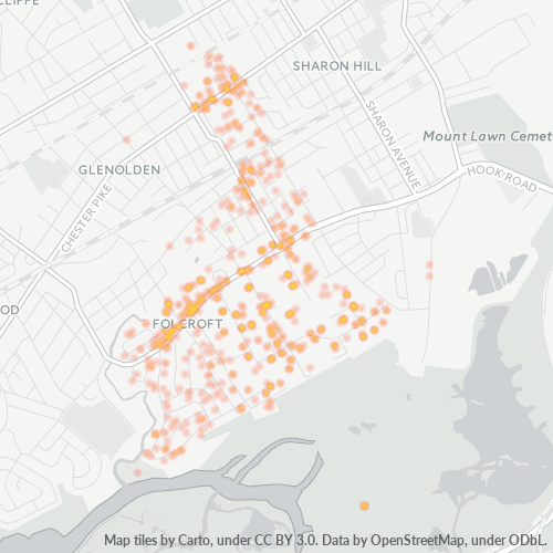19032 Business Density Heatmap