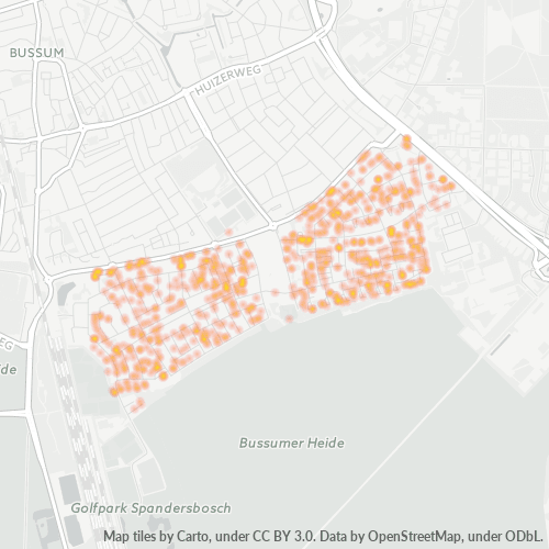 Heatmap voor postcode 1403