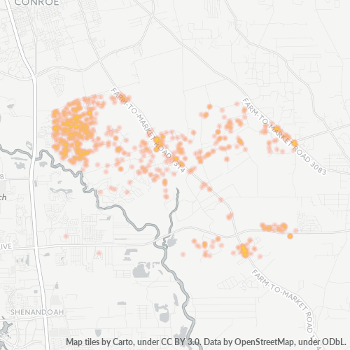 77302 Business Density Heatmap