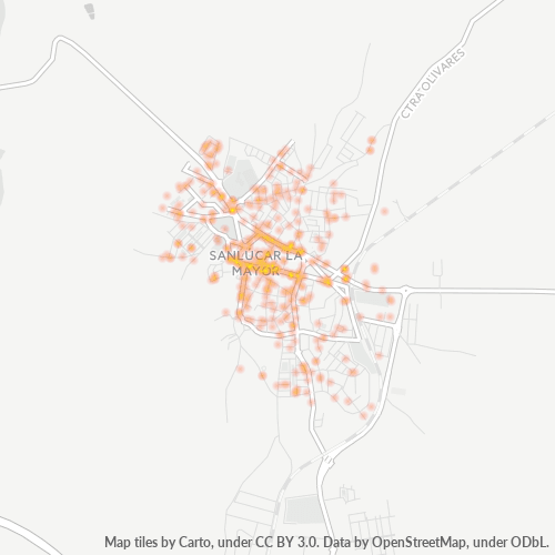 Mapa de calor para código postal 41800