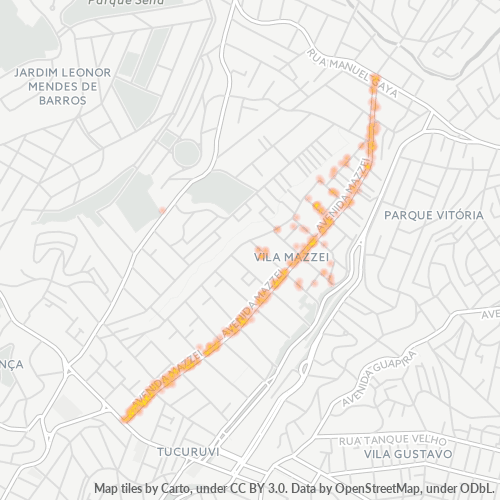 02310-000 Mapa de calor de densidad empresarial