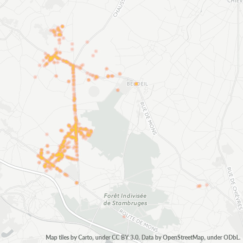 Heatmap voor postcode 7972