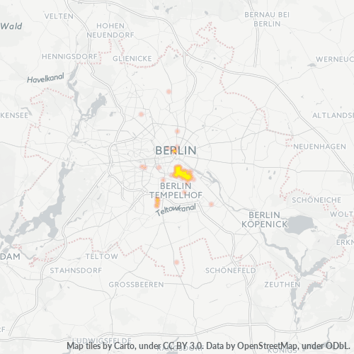 Heatmap für plz 10999