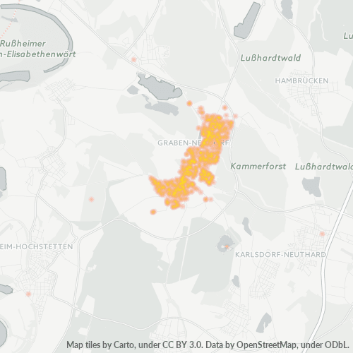 Heatmap für plz 76676