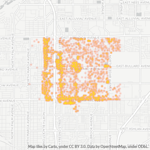 93710 Business Density Heatmap