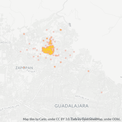 45188 Mapa de calor de densidad empresarial