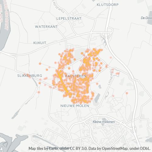 Heatmap voor postcode 4661