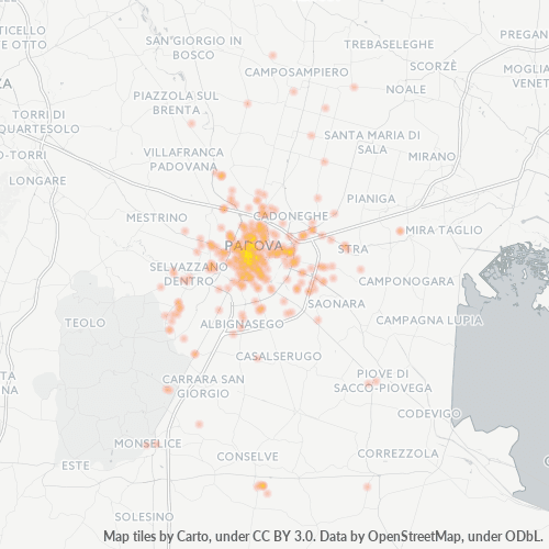 Mappa di calore per cap 35100