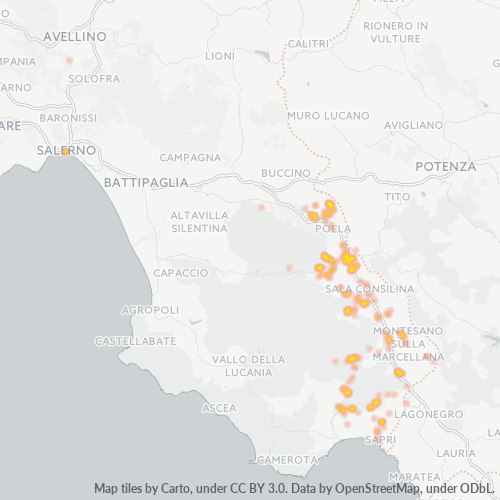 Mappa di calore per cap 84030