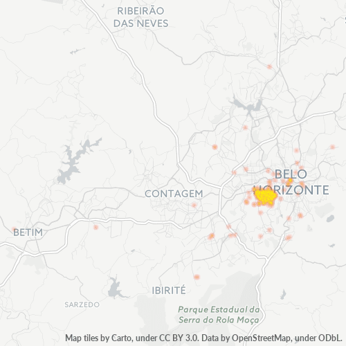 30430-000 Mapa de calor de densidad empresarial