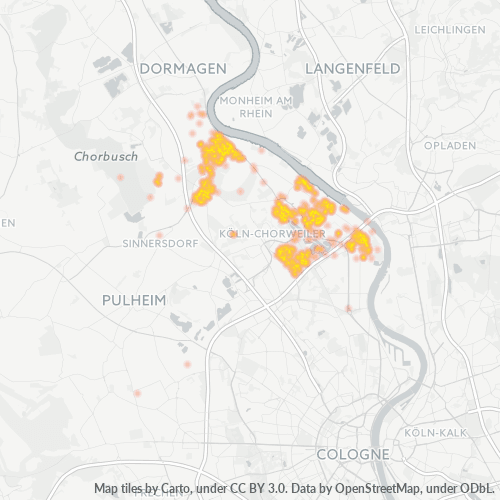 Heatmap für plz 50769