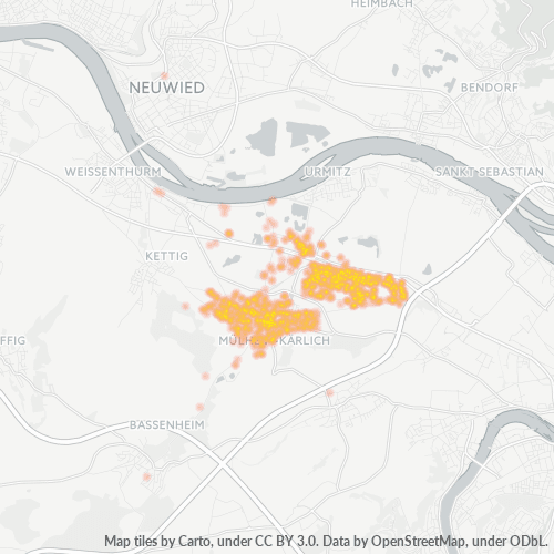 Heatmap für plz 56218